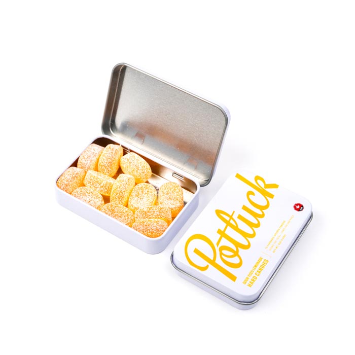 Potluck-Sour-Yuzu-Lemonade 300mg-THC-Hard Candies Potluck-Sour-Yuzu-Lemonade 300mg-THC-Hard Candies