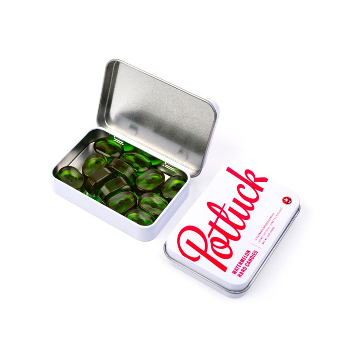 Potluck-Watermelon-300mg-THC-Hard Candies Potluck Watermelon Hard Candies (300mg THC) - Image 1