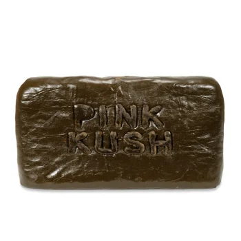 Pink Kush Ice Water Hash with embossed stamp