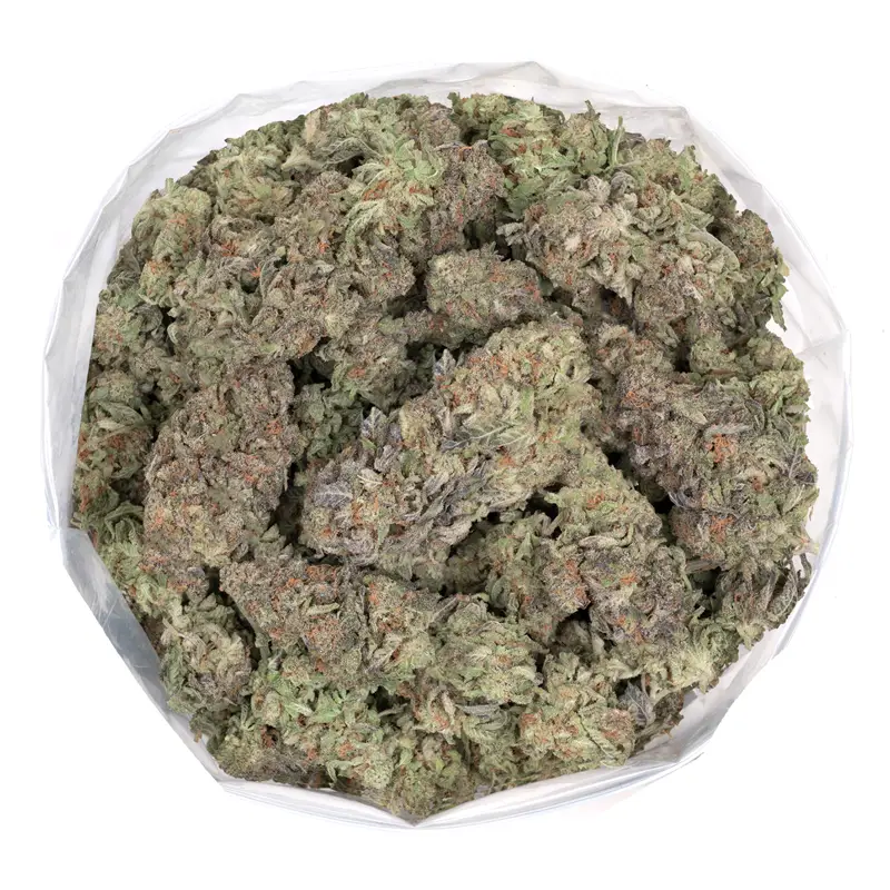 frosted fruit cake strain marijuana buds closeup of bag frosted fruit cake strain marijuana buds closeup of bag